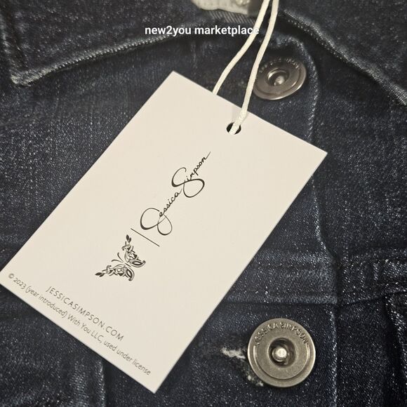 Blue Jean Jacket by Jessica Simpson. NWT. size large womans lightweight denim - Picture 3 of 13